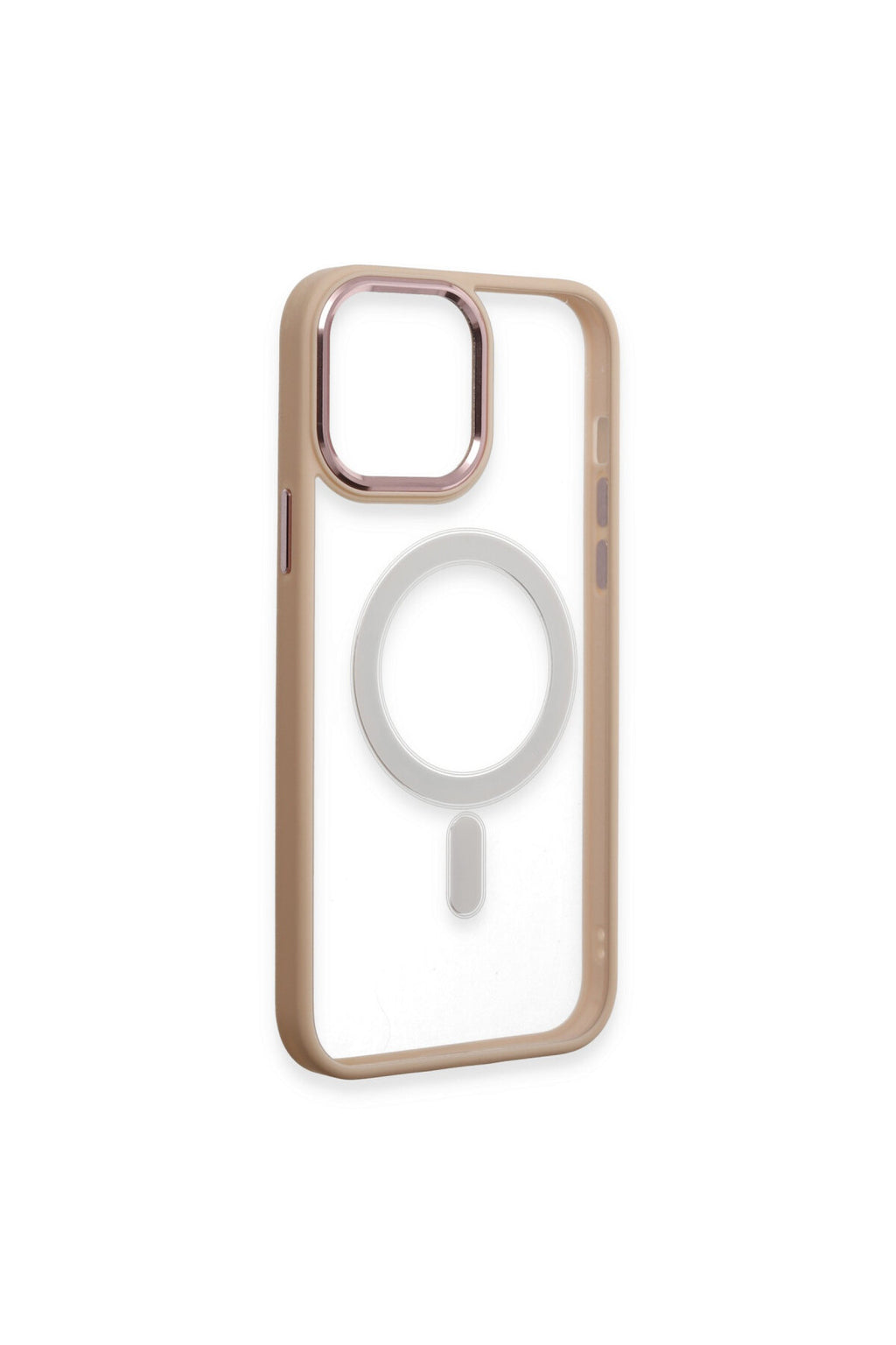 Apple iPhone 15 Pro Max Uyumlu Kılıf Room Magneticsafe Silikon - Pudra
