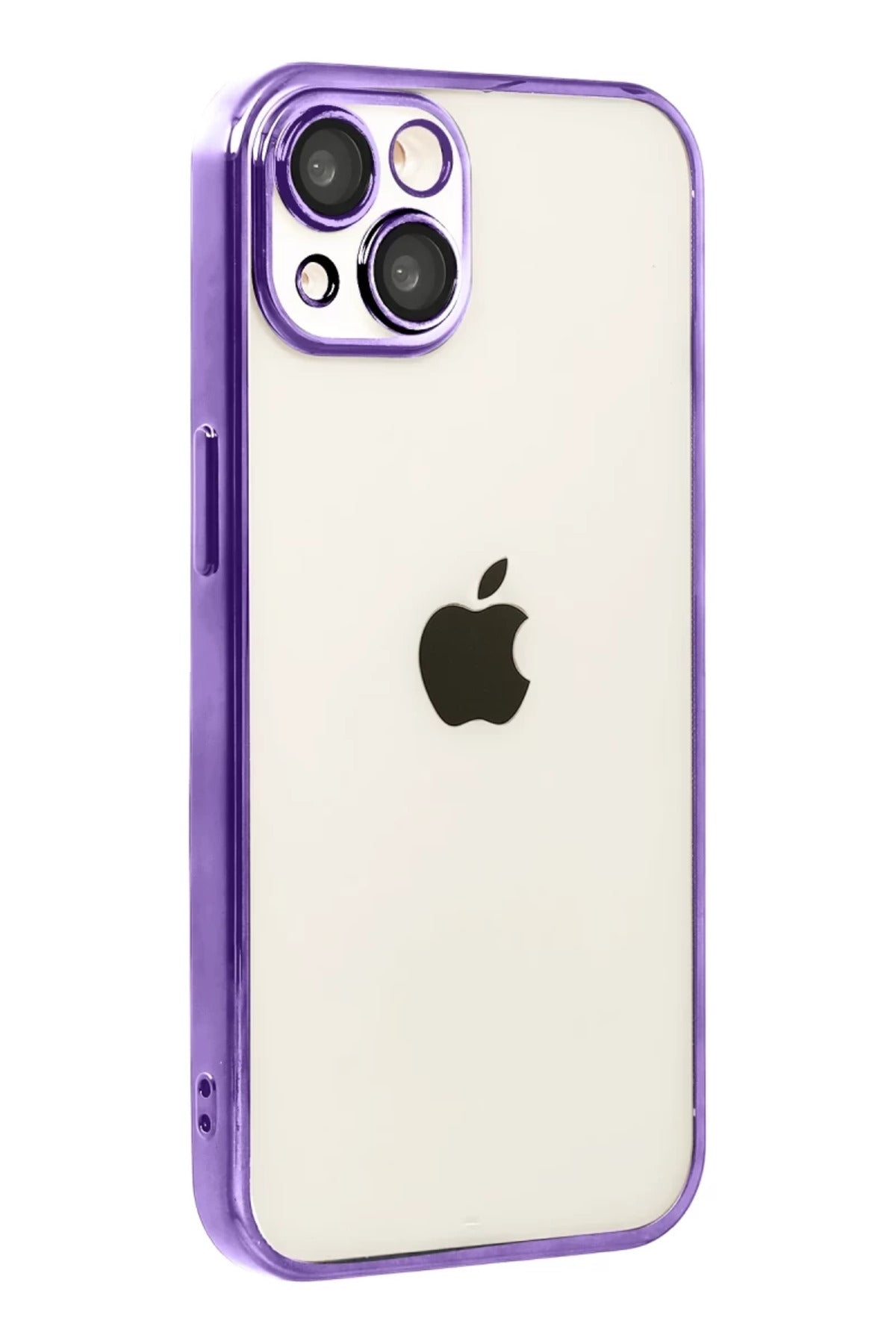 Apple iPhone 15 Uyumlu Lensli Silikon - Mor