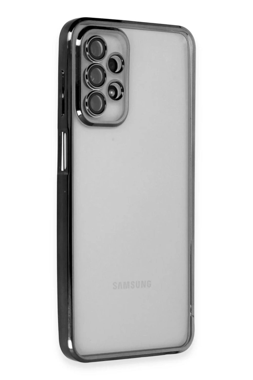 Samsung Galaxy A23 4G Uyumlu Kılıf Lensli Silikon - Siyah