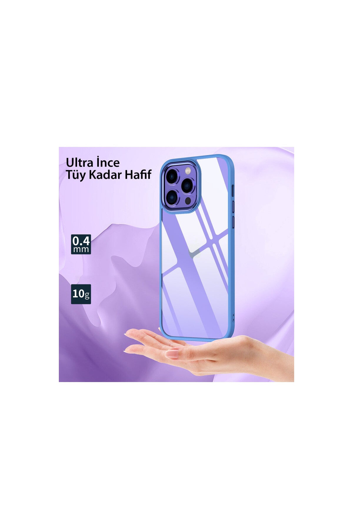 Apple iPhone 14 Pro Max Uyumlu Kılıf Power Silikon - Sierra Blue