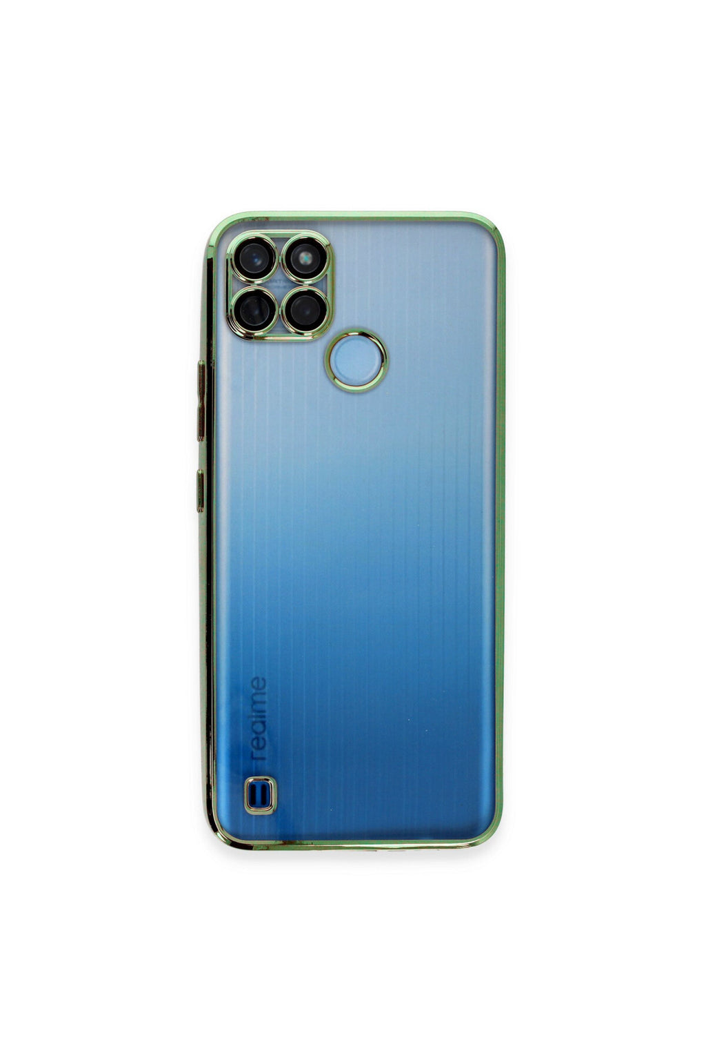 Realme C25Y Uyumlu Kılıf Lensli Silikon - Yeşil