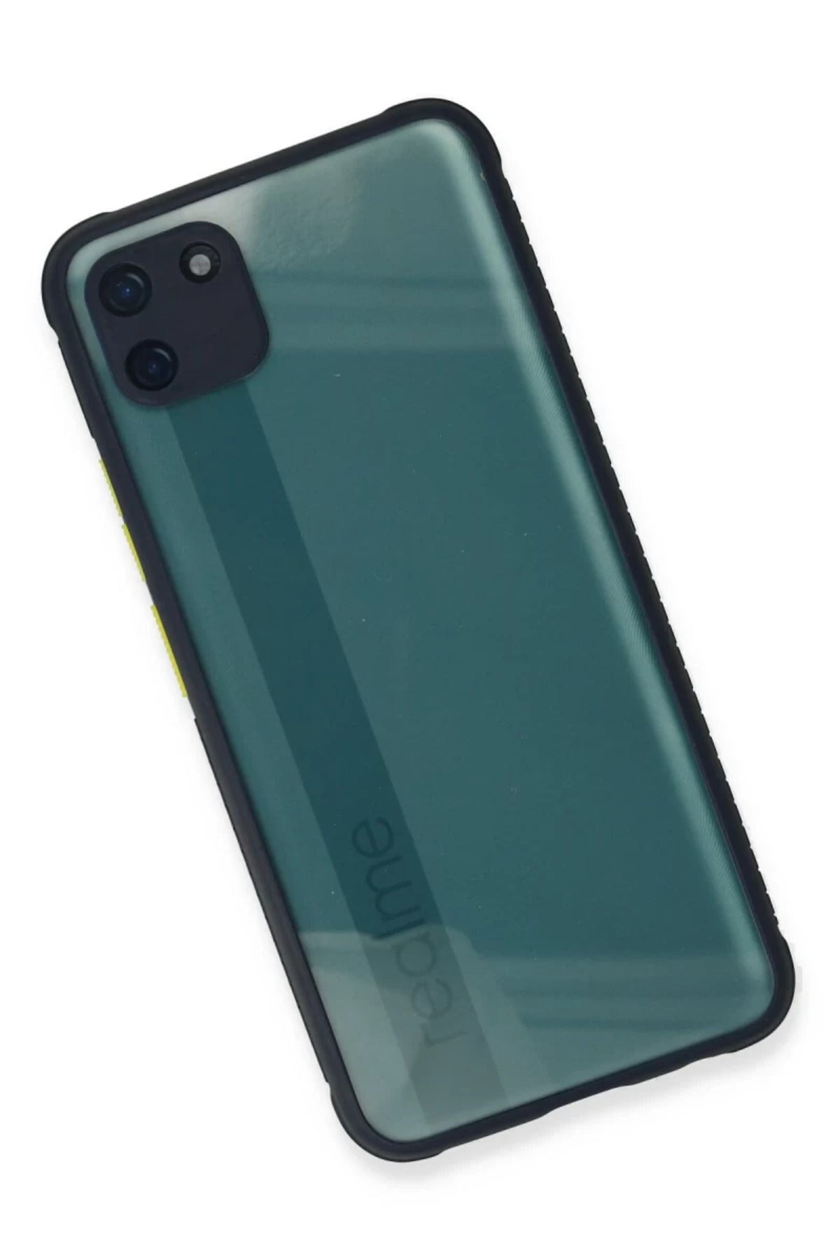 Realme C11 Uyumlu Kılıf Miami Şeffaf Silikon - Lacivert