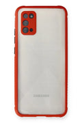 Samsung Galaxy A02S Uyumlu Kılıf Miami Şeffaf Silikon - Kırmızı
