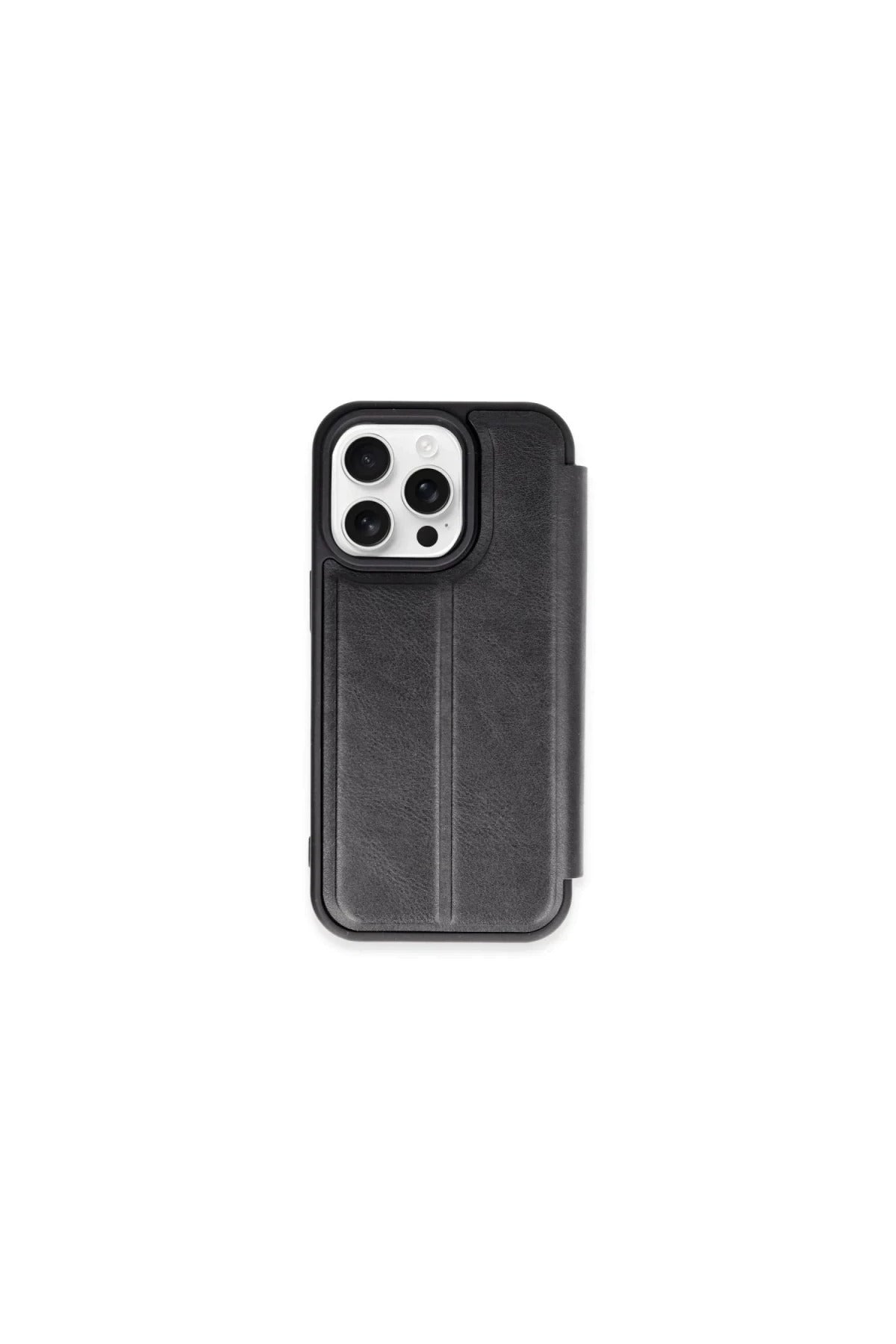 Apple iPhone 15 Pro Max Uyumlu Kılıf Flip Cover - Siyah