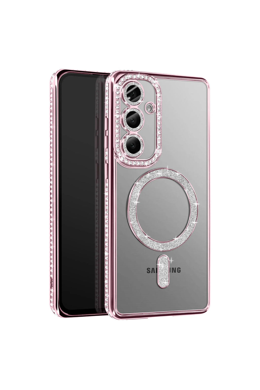 Samsung Galaxy S26 Plus Uyumlu Joke Simli Magneticsafe Kılıf - Pembe