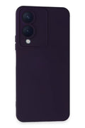 Vivo Y17S Uyumlu Kılıf Nano içi Kadife Silikon - Mor