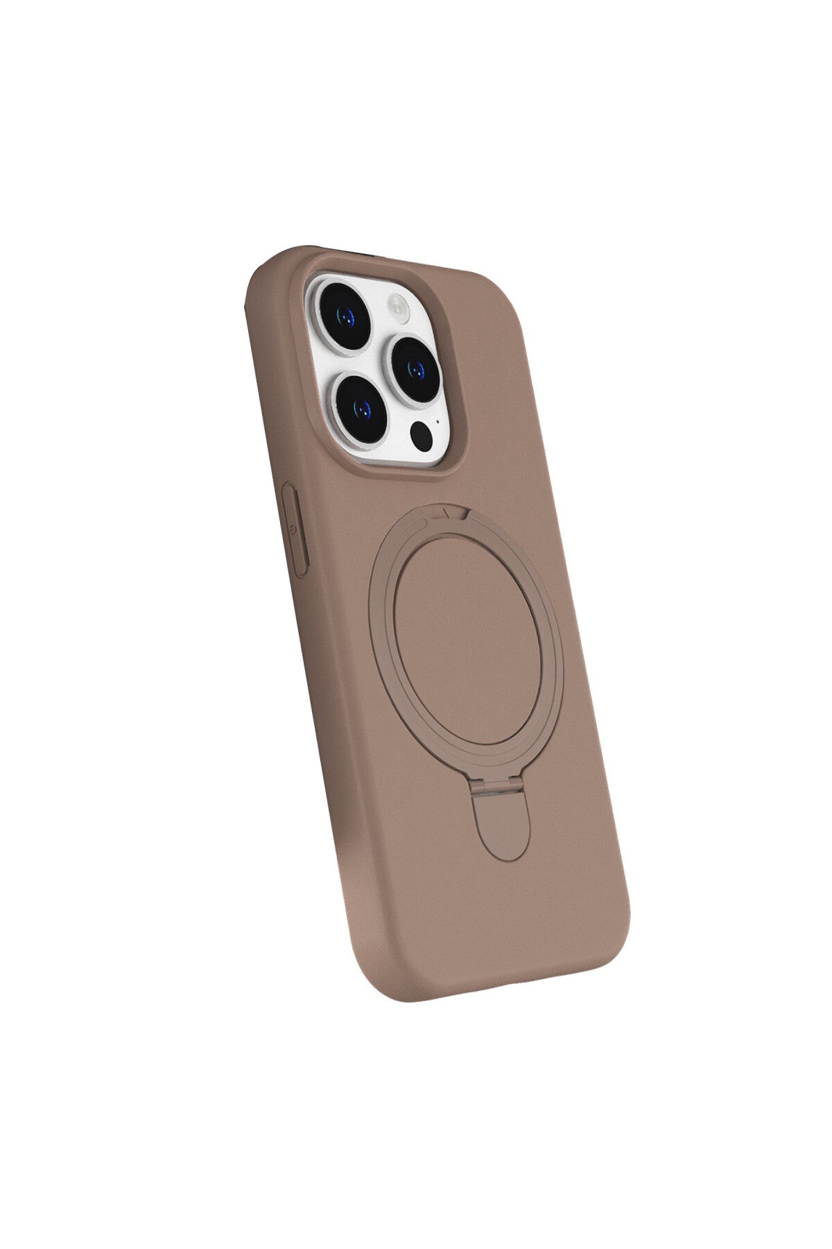 Apple iPhone 15 Pro Max Uyumlu Regal Magsafe Standlı Kapak - Çöl Titanyum