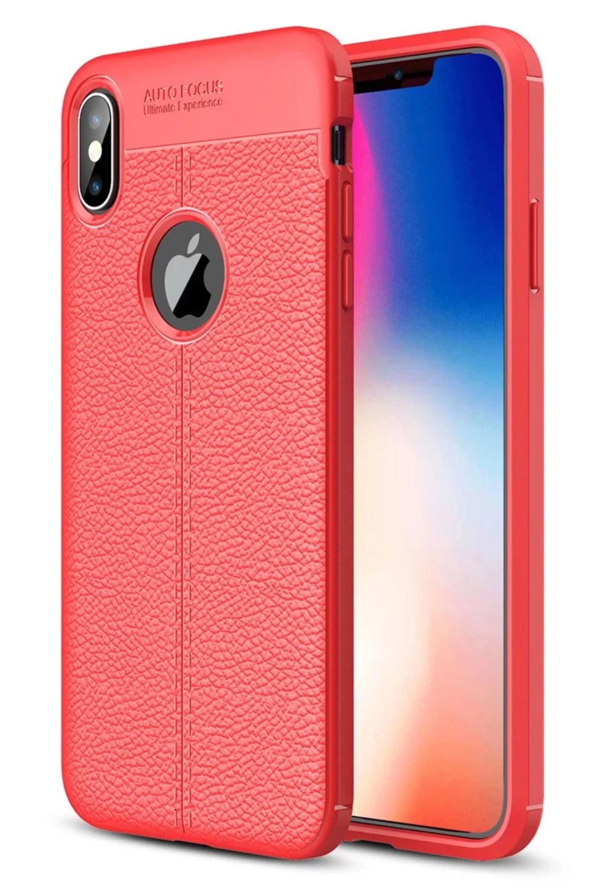 Apple iPhone XS Max Uyumlu Kılıf Auto Focus Kapak - Kırmızı