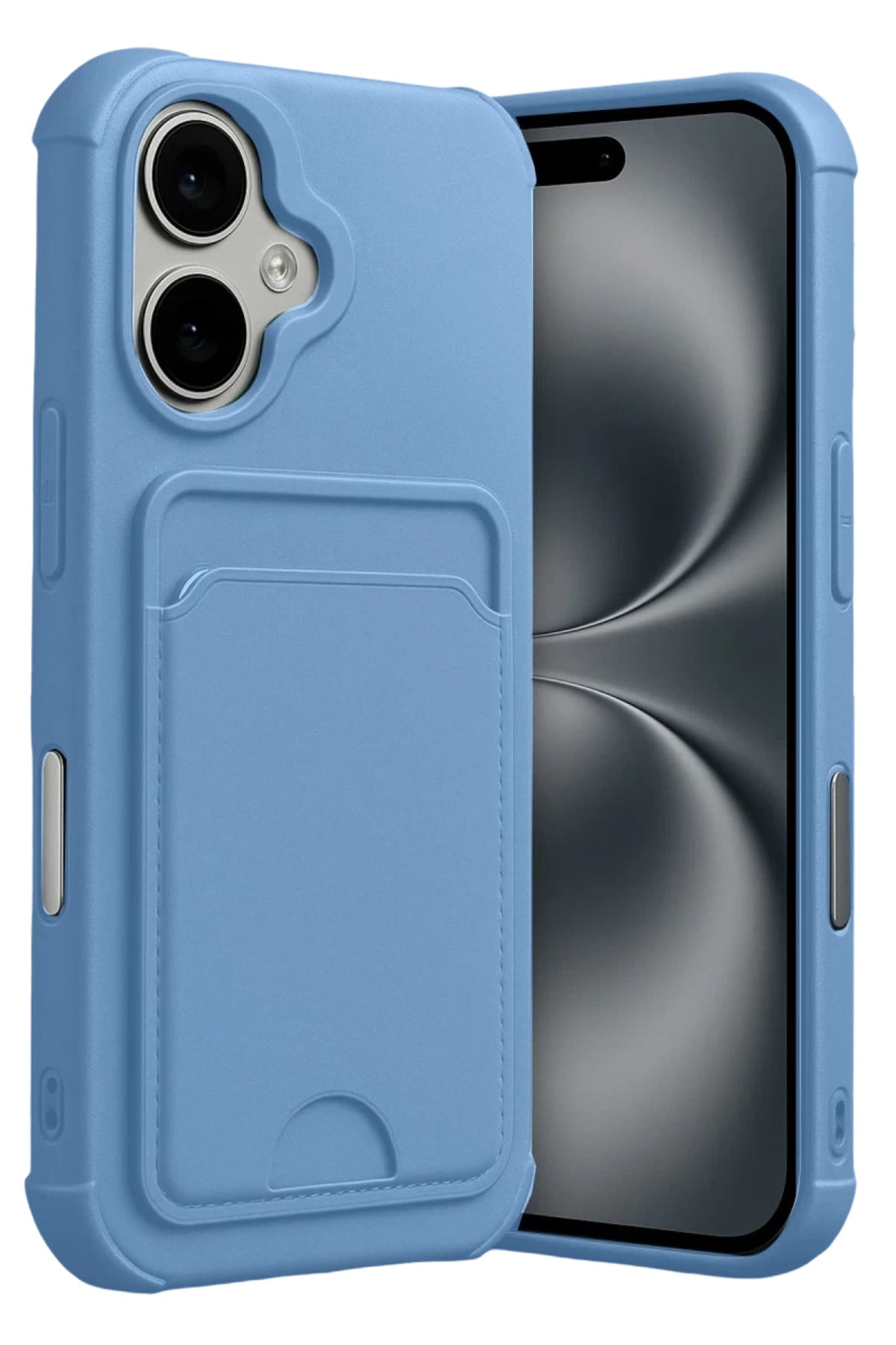Apple iPhone 17 Uyumlu Kelvin Kartvizitli Silikon - Mavi