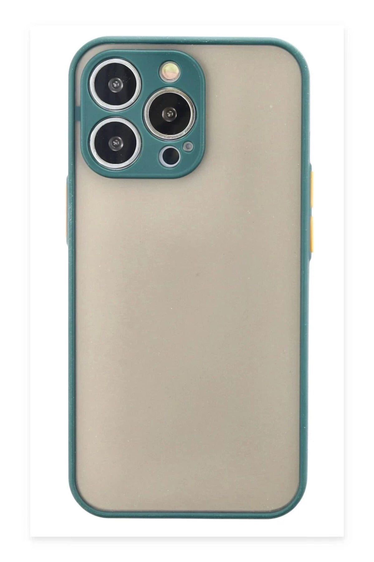 Apple iPhone 15 Pro Max Uyumlu Kılıf Montreal Silikon Kapak - Yeşil