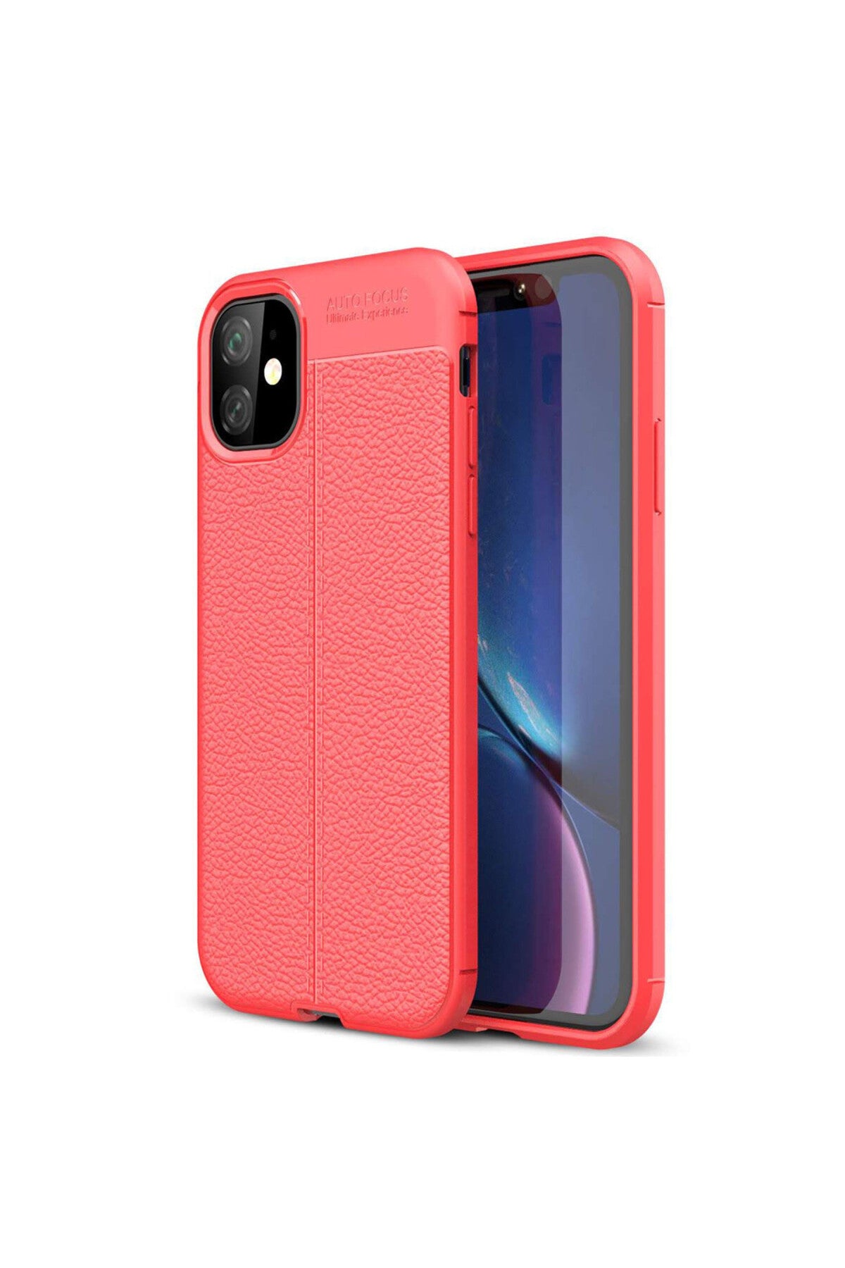 Apple iPhone 11 Uyumlu Kılıf Auto Focus Kapak - Kırmızı