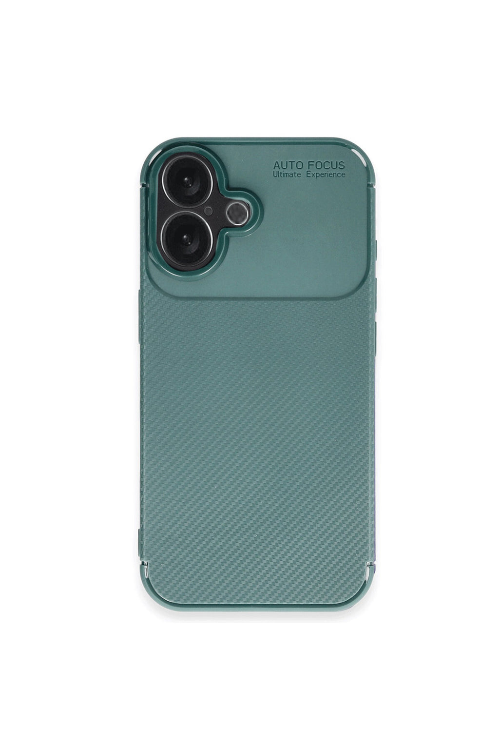 Apple iPhone 16 Uyumlu Kılıf Auto Focus Karbon Kapak - Koyu Yeşil