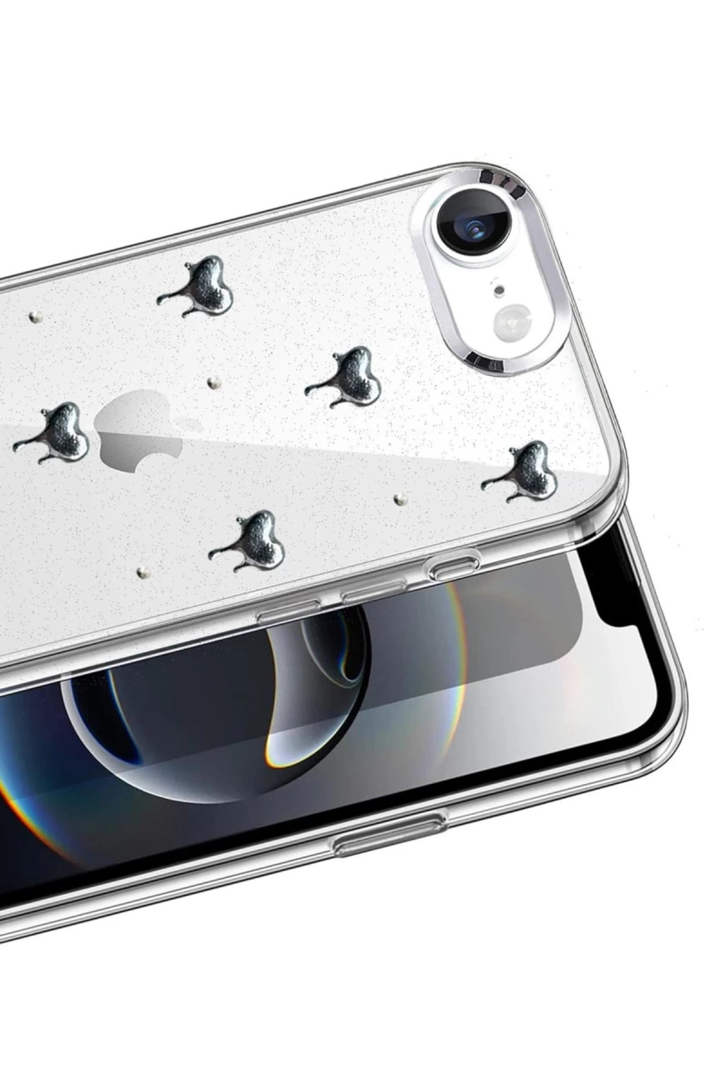 Apple iPhone 16E Uyumlu Fiyonk Desenli Kapak - Desen 1