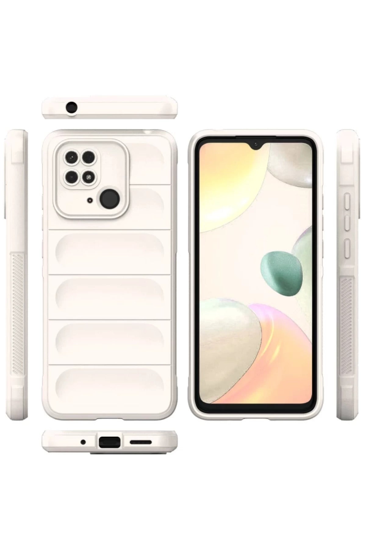 Xiaomi Redmi 10C Uyumlu Kılıf Optimum Silikon - Krem