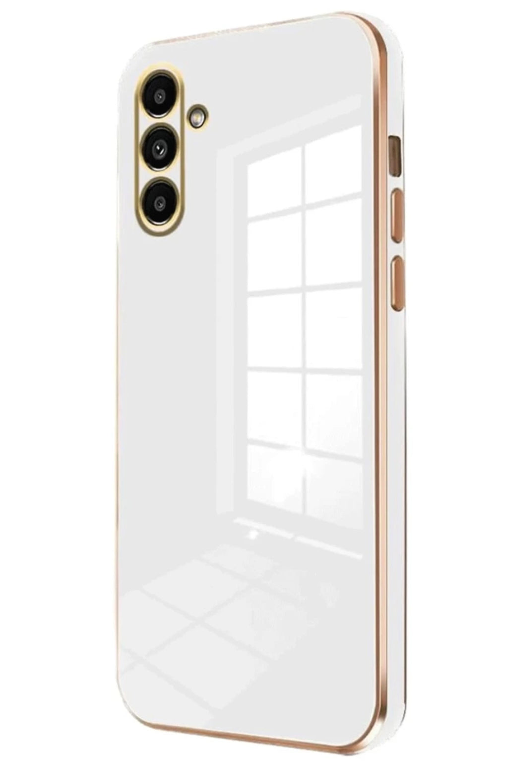 Samsung Galaxy S25 Plus Uyumlu Kılıf Volet Silikon - Beyaz