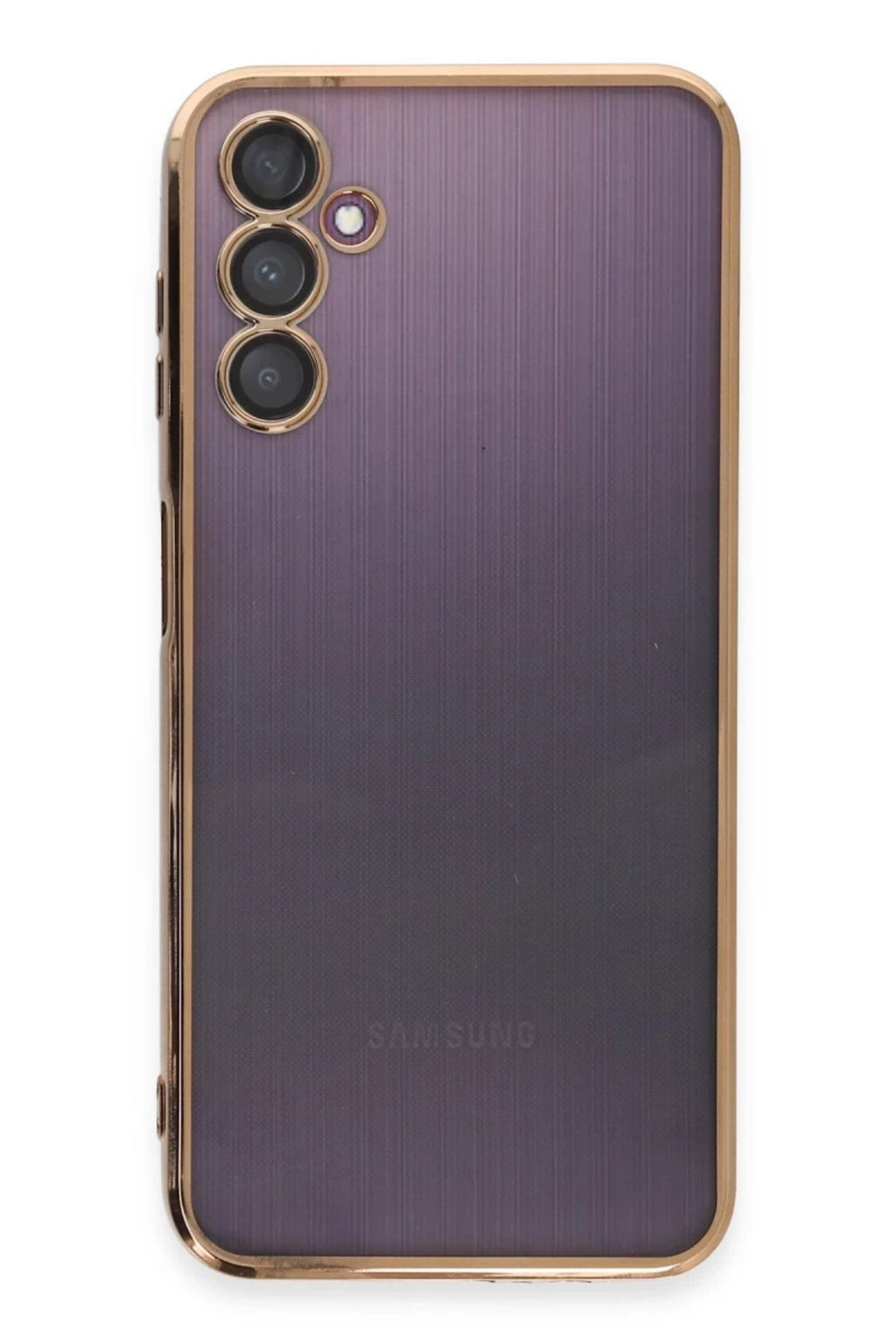 Samsung Galaxy A14 4G Uyumlu Kılıf Lensli Silikon - Gold
