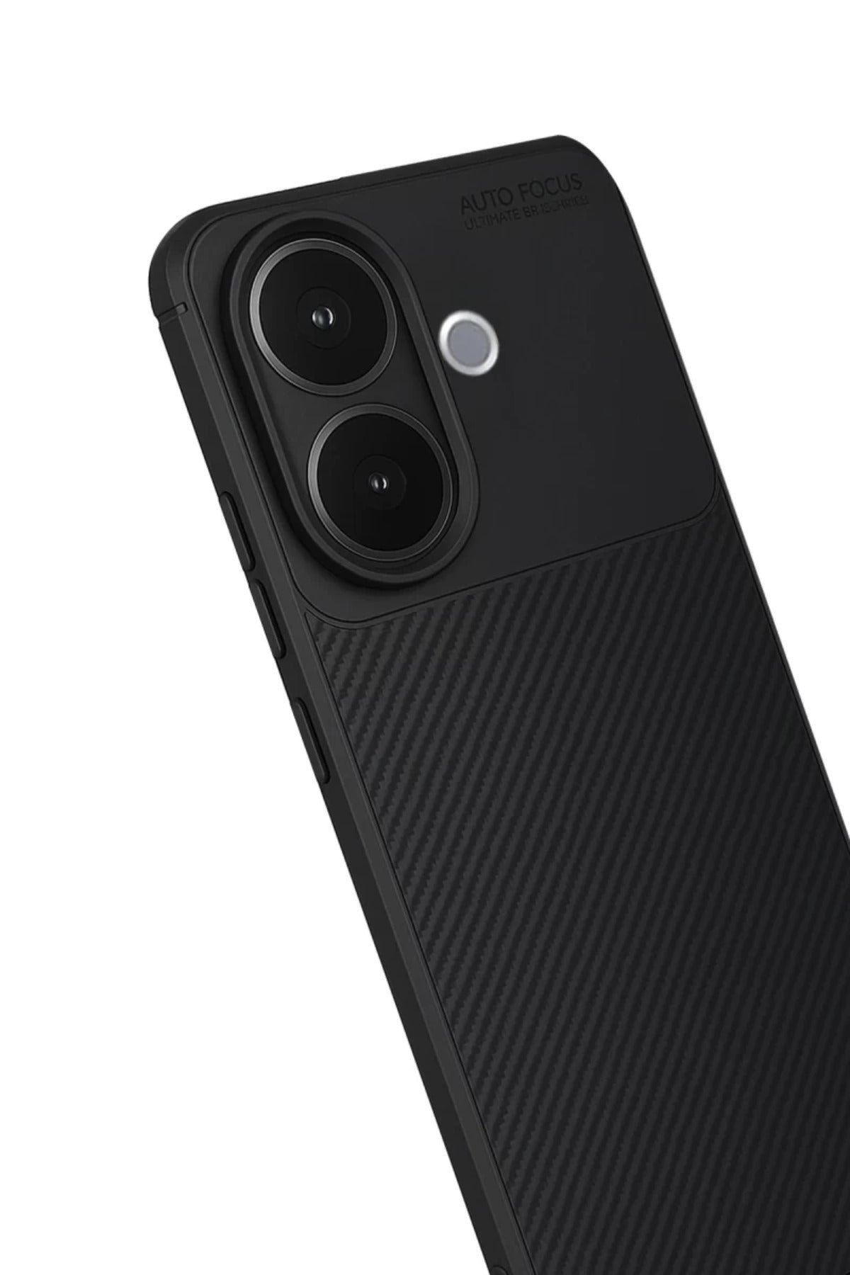 Vivo V60 Lite Uyumlu Auto Focus Karbon Kapak - Siyah