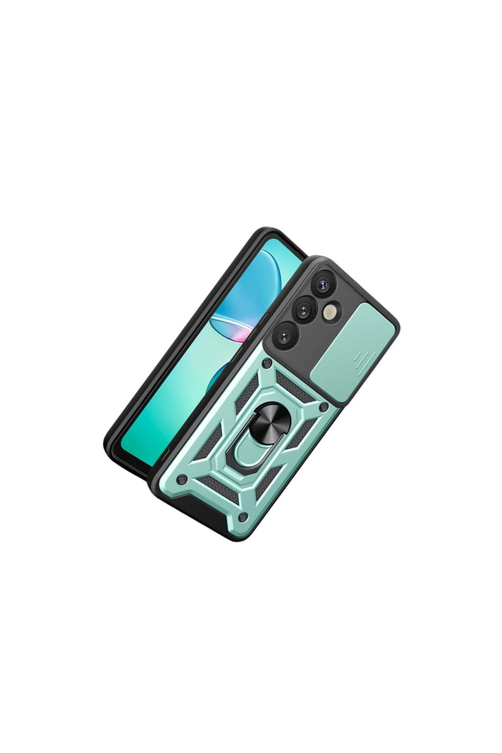 Samsung Galaxy S26 Uyumlu Pars Lens Yüzüklü Silikon - Yeşil