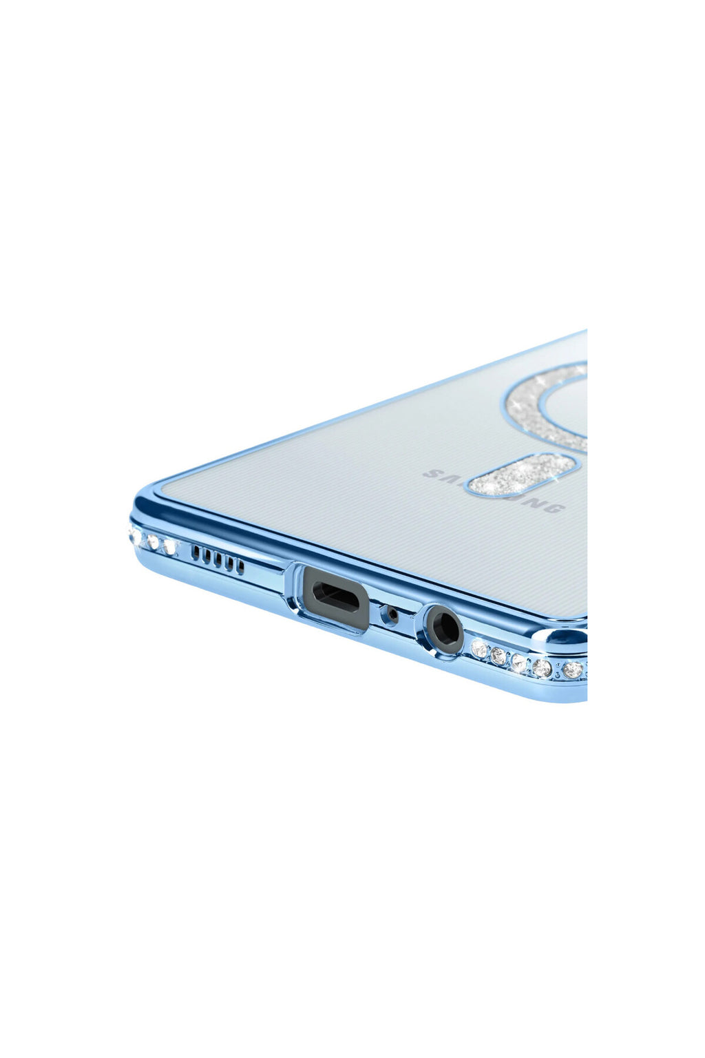Samsung Galaxy A06 Uyumlu Joke Simli Magneticsafe Kılıf - Mavi