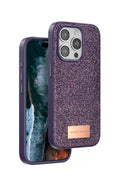 Onegif Apple iPhone 15 Pro Max Uyumlu Bright Simli Kapak - Derin Mor