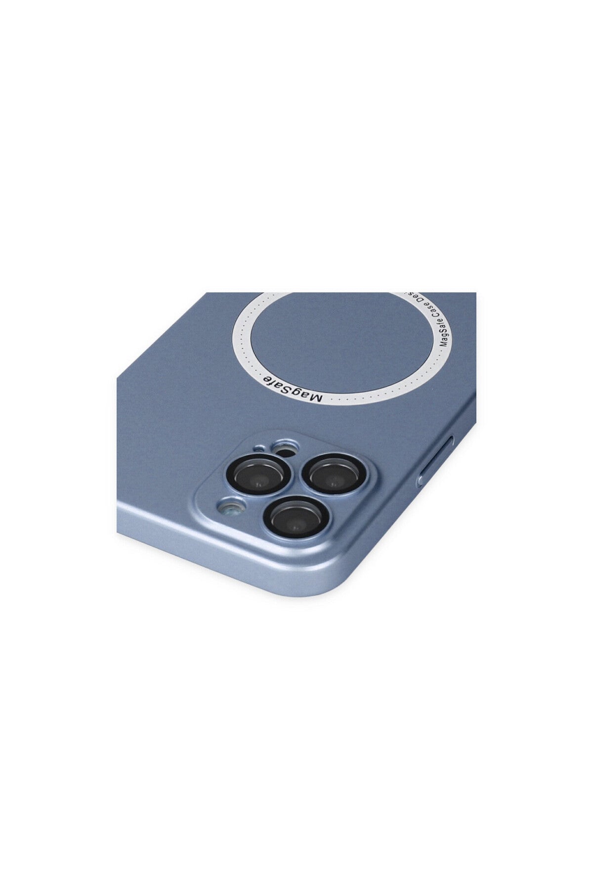 Apple iPhone 12 Pro Uyumlu Kılıf Jack Magneticsafe Lens Silikon - Sierra Blue