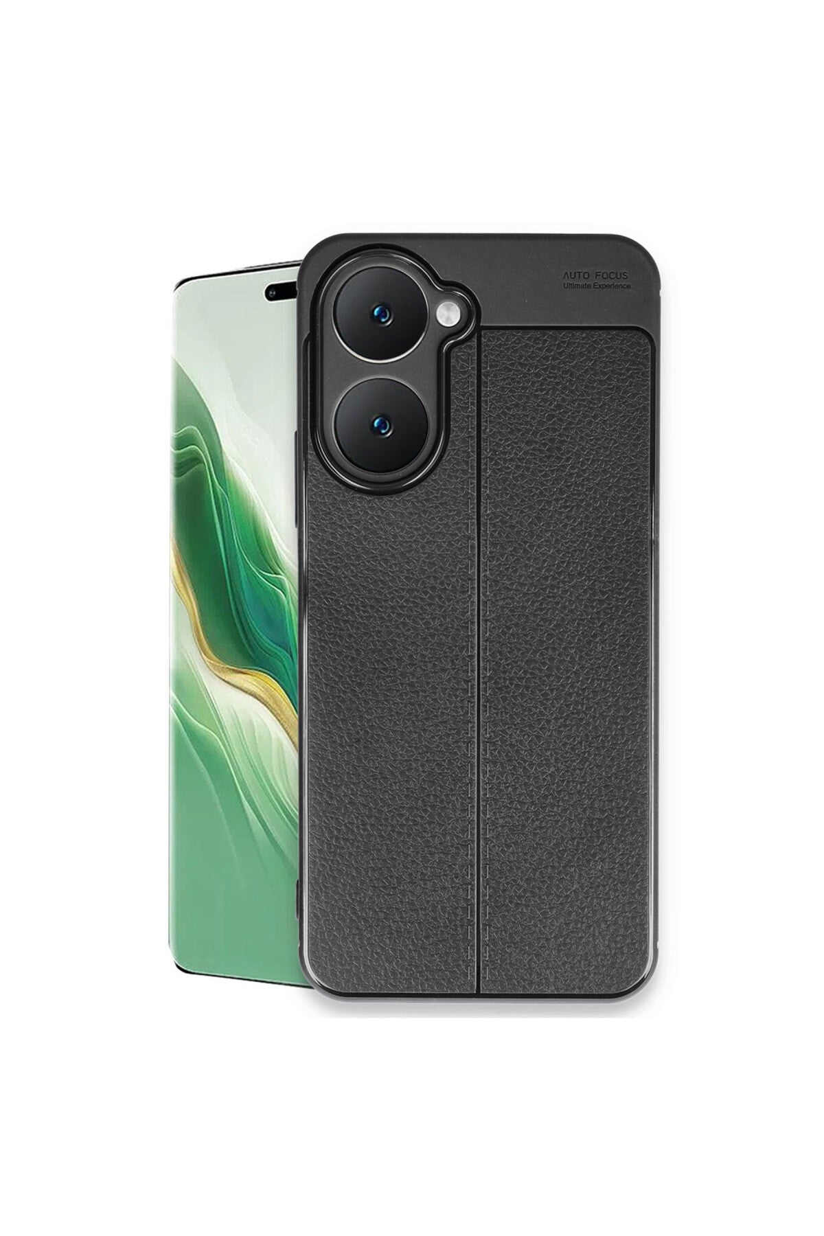 Vivo Y18 Uyumlu Kılıf Auto Focus Kapak - Siyah