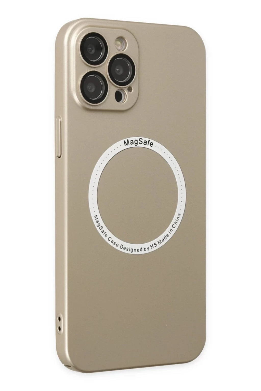 Apple iPhone 12 Pro Uyumlu Kılıf Jack Magneticsafe Lens Silikon - Gold
