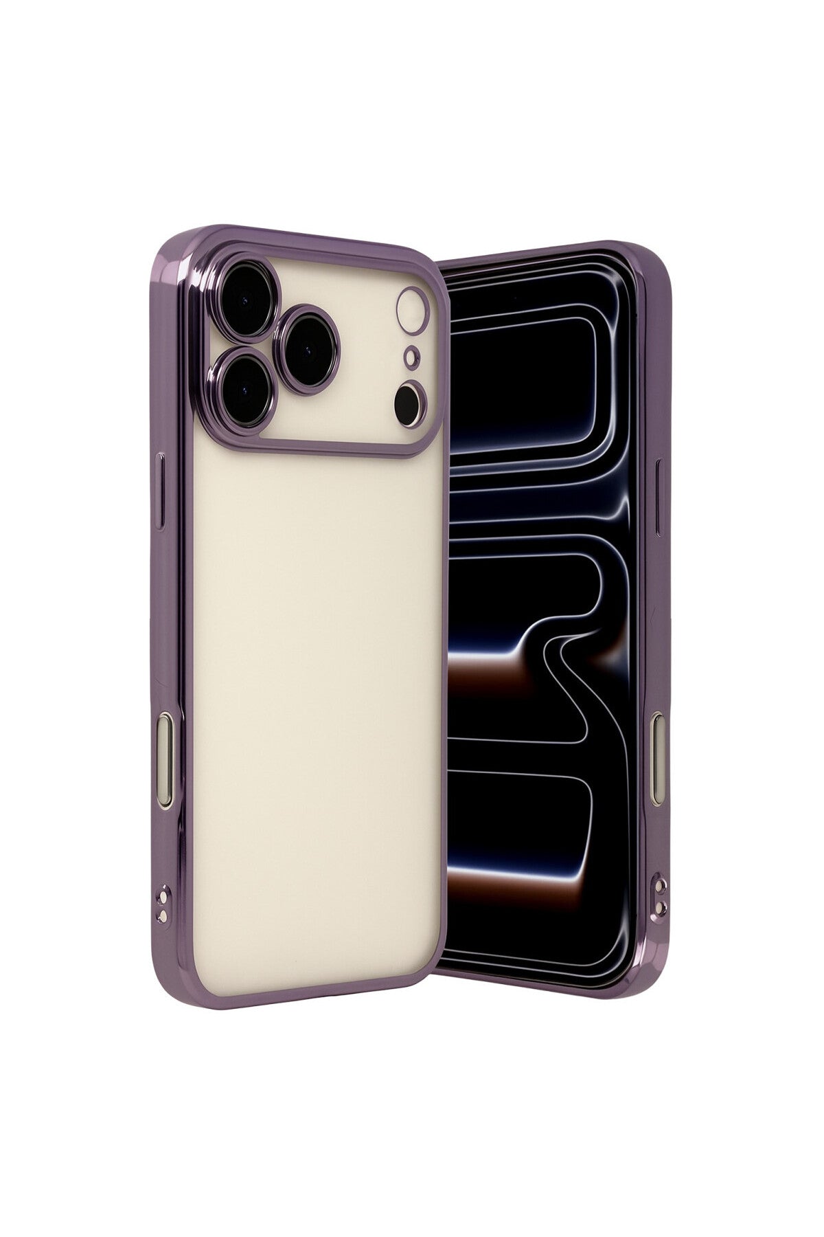 Apple iPhone 17 Pro Uyumlu Lensli Silikon - Mor