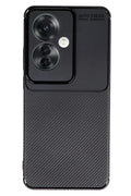 Oppo Reno 11F Uyumlu Kılıf Auto Focus Karbon Kapak - Siyah