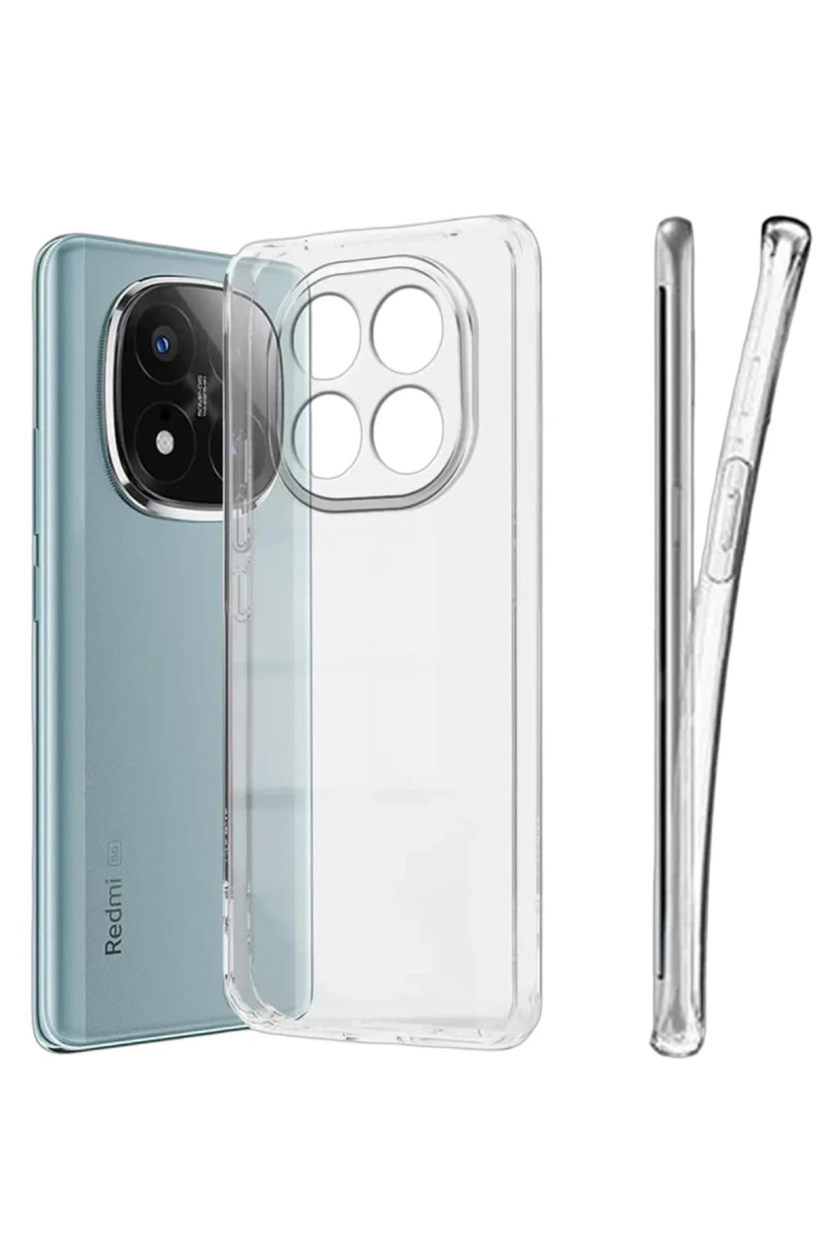 Xiaomi Redmi Note 15 4G Uyumlu Lüx Şeffaf Silikon - Şeffaf