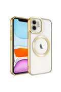 Apple iPhone 12 Uyumlu Kılıf Kross Magneticsafe Kapak - Gold