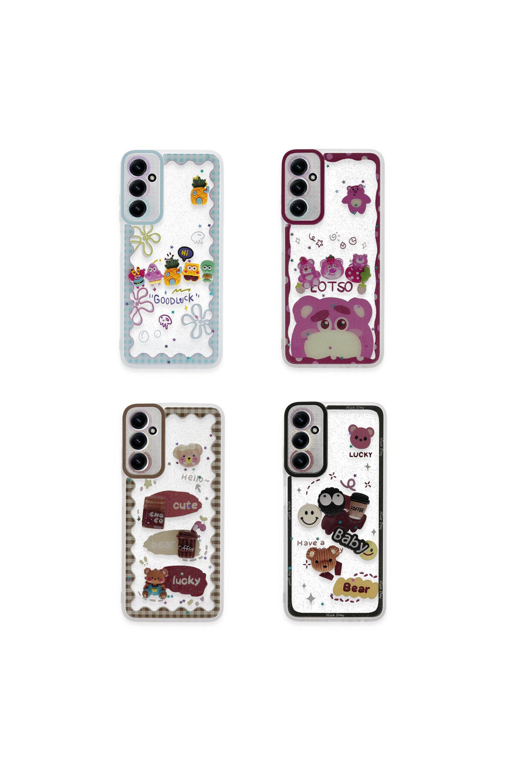 Samsung Galaxy A05S Uyumlu Kılıf Sweet Desenli Silikon Kapak - Şeffaf