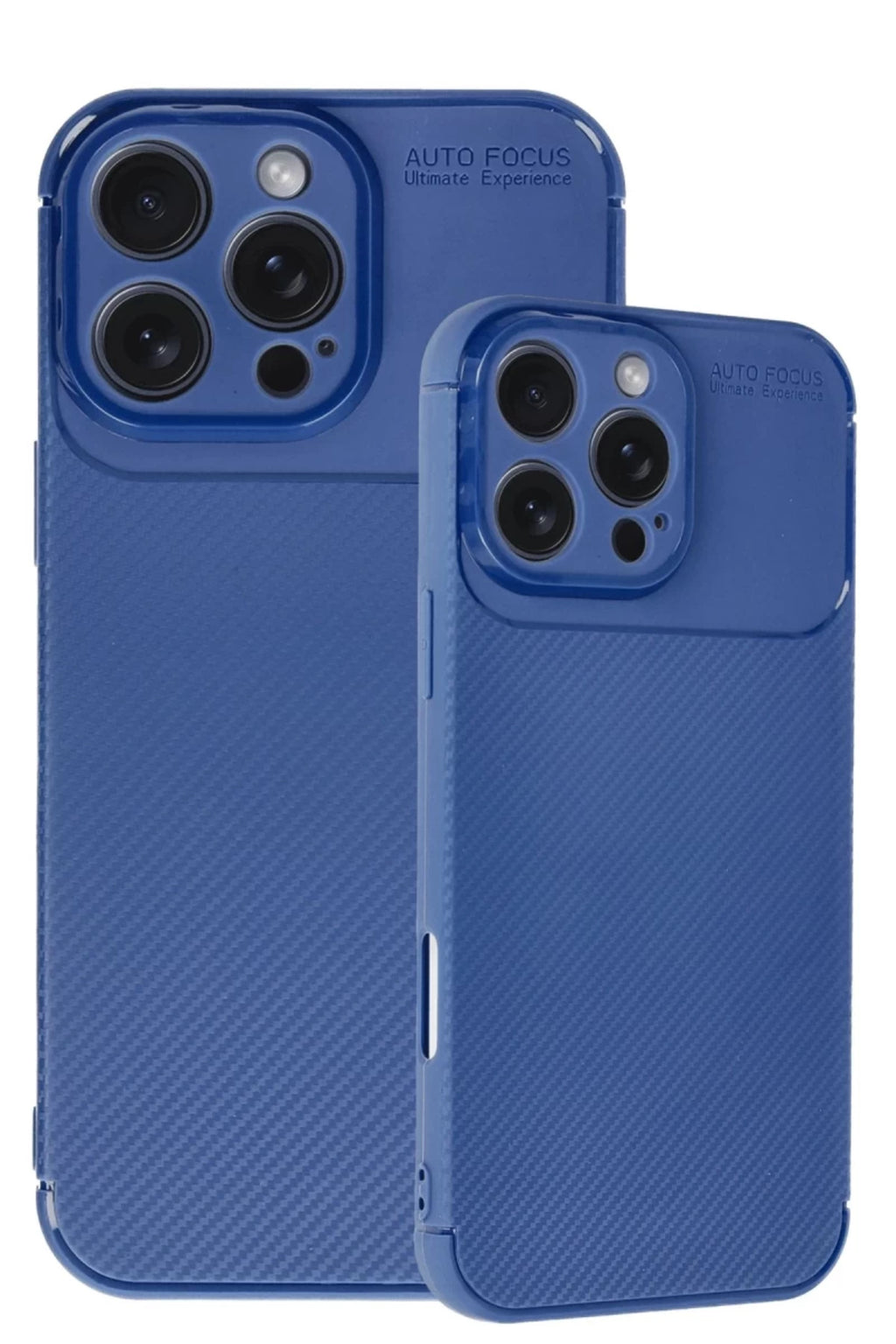 Apple iPhone 16 Pro Max Uyumlu Kılıf Auto Focus Karbon Kapak - Lacivert