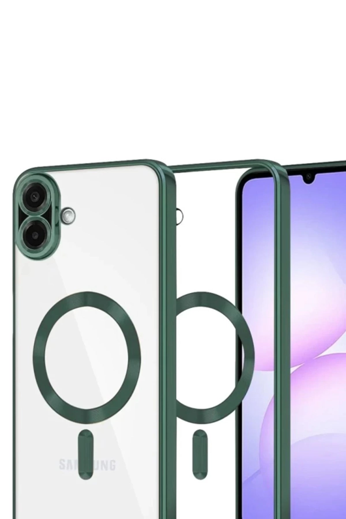 Samsung Galaxy A07 4G Uyumlu Kross Magneticsafe Kapak - Koyu Yeşil