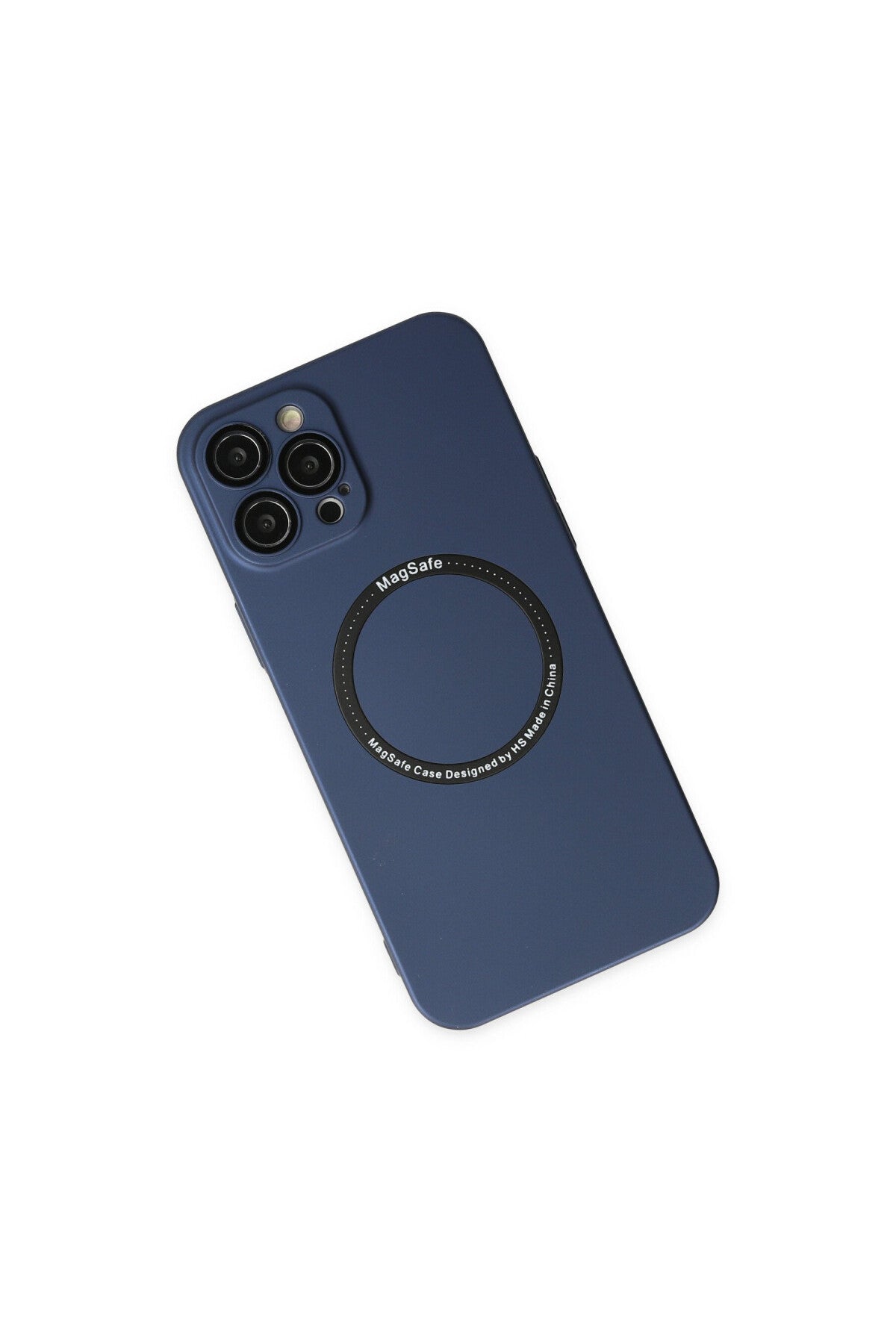Apple iPhone 12 Pro Uyumlu Kılıf Jack Magneticsafe Lens Silikon - Lacivert