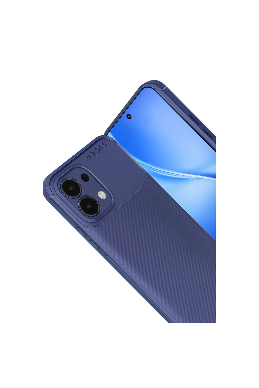 Oppo A6 Pro 4G Uyumlu Auto Focus Karbon Kapak - Lacivert