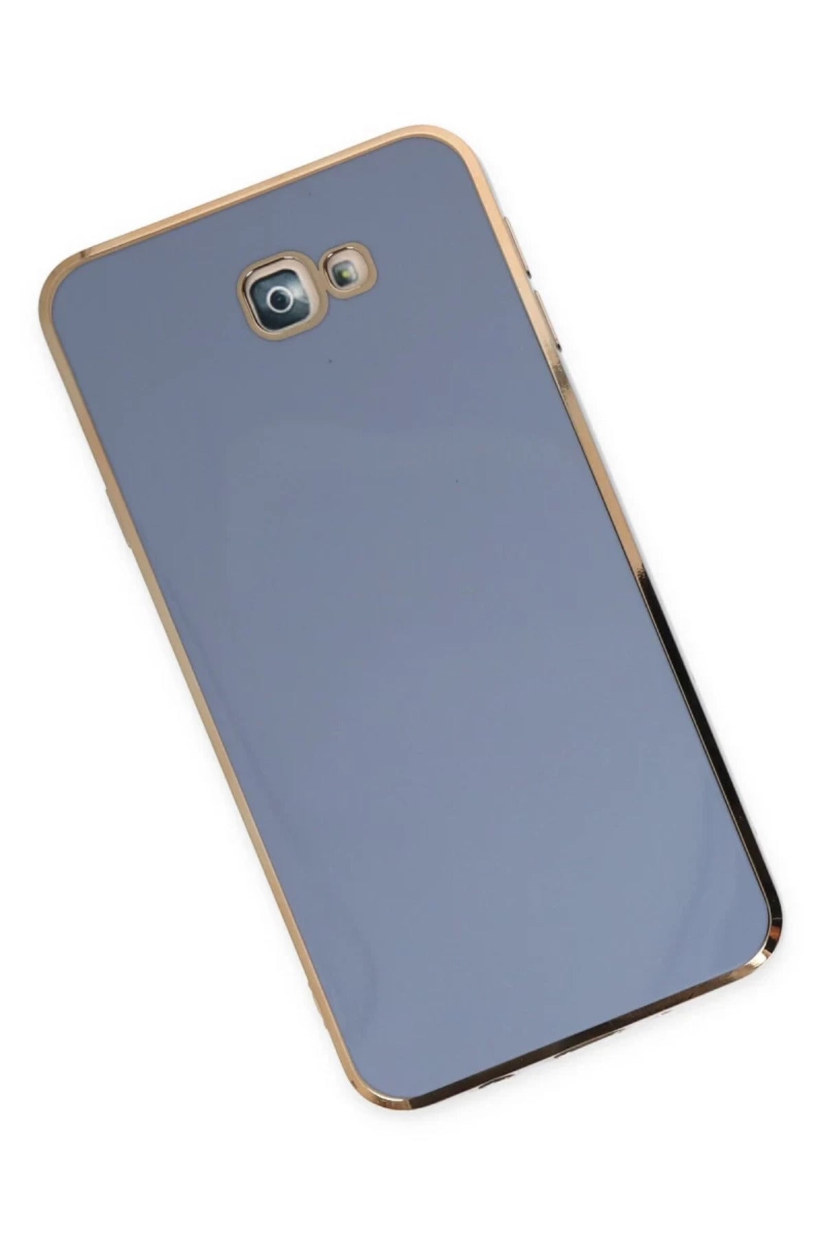 Samsung Galaxy J7 Prime Uyumlu Kılıf Volet Silikon - Mavi