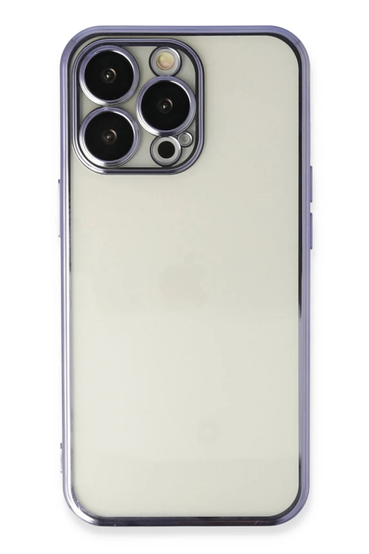 Apple iPhone 13 Pro Uyumlu Kılıf Lensli Silikon - Mor