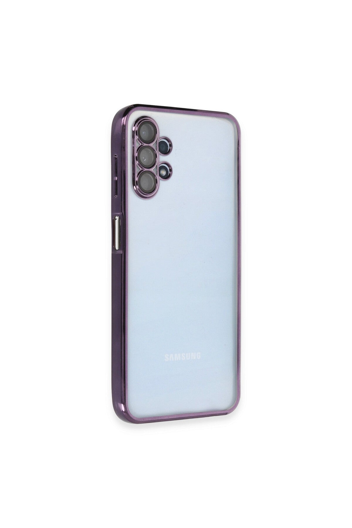 Samsung Galaxy A13 4G Uyumlu Kılıf Lensli Silikon - Mor