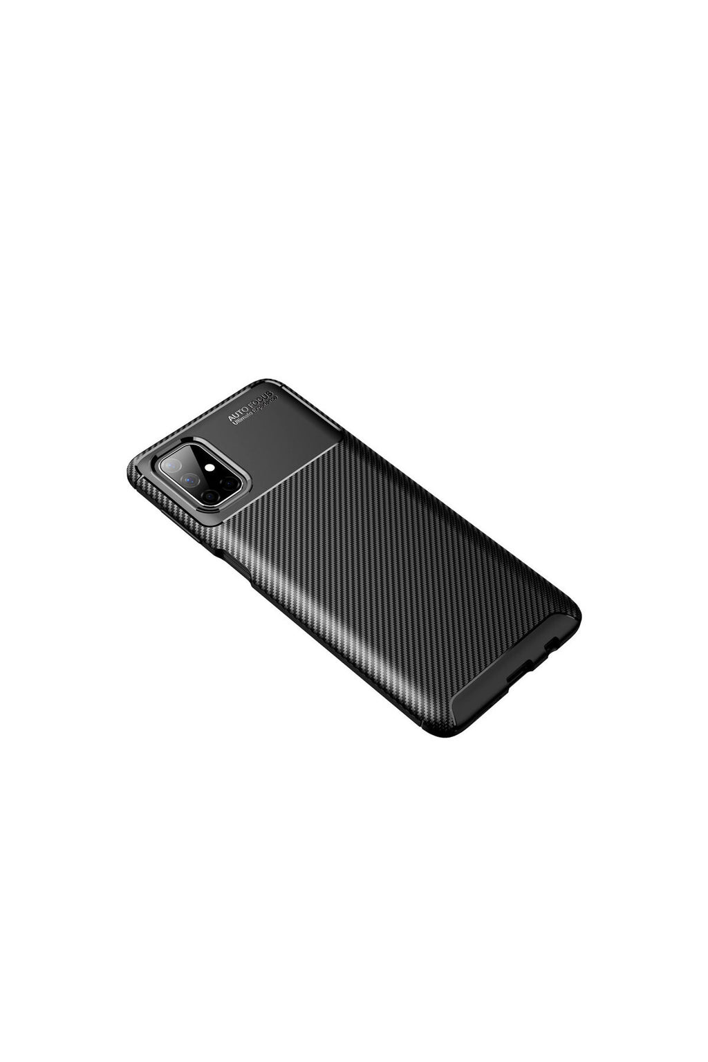 Samsung Galaxy M51 Uyumlu Kılıf Auto Focus Karbon Kapak - Siyah