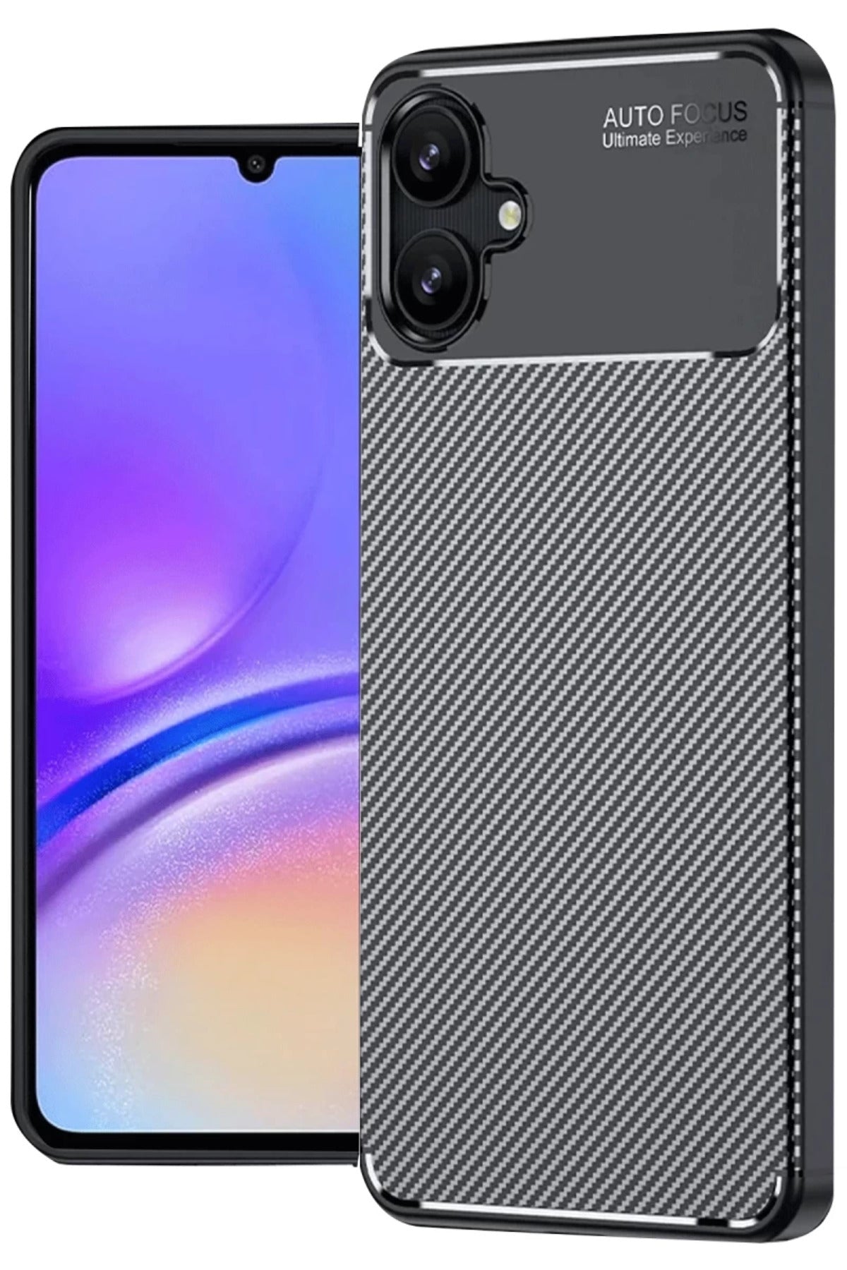 Samsung Galaxy A06 Uyumlu Kılıf Auto Focus Karbon Kapak - Siyah