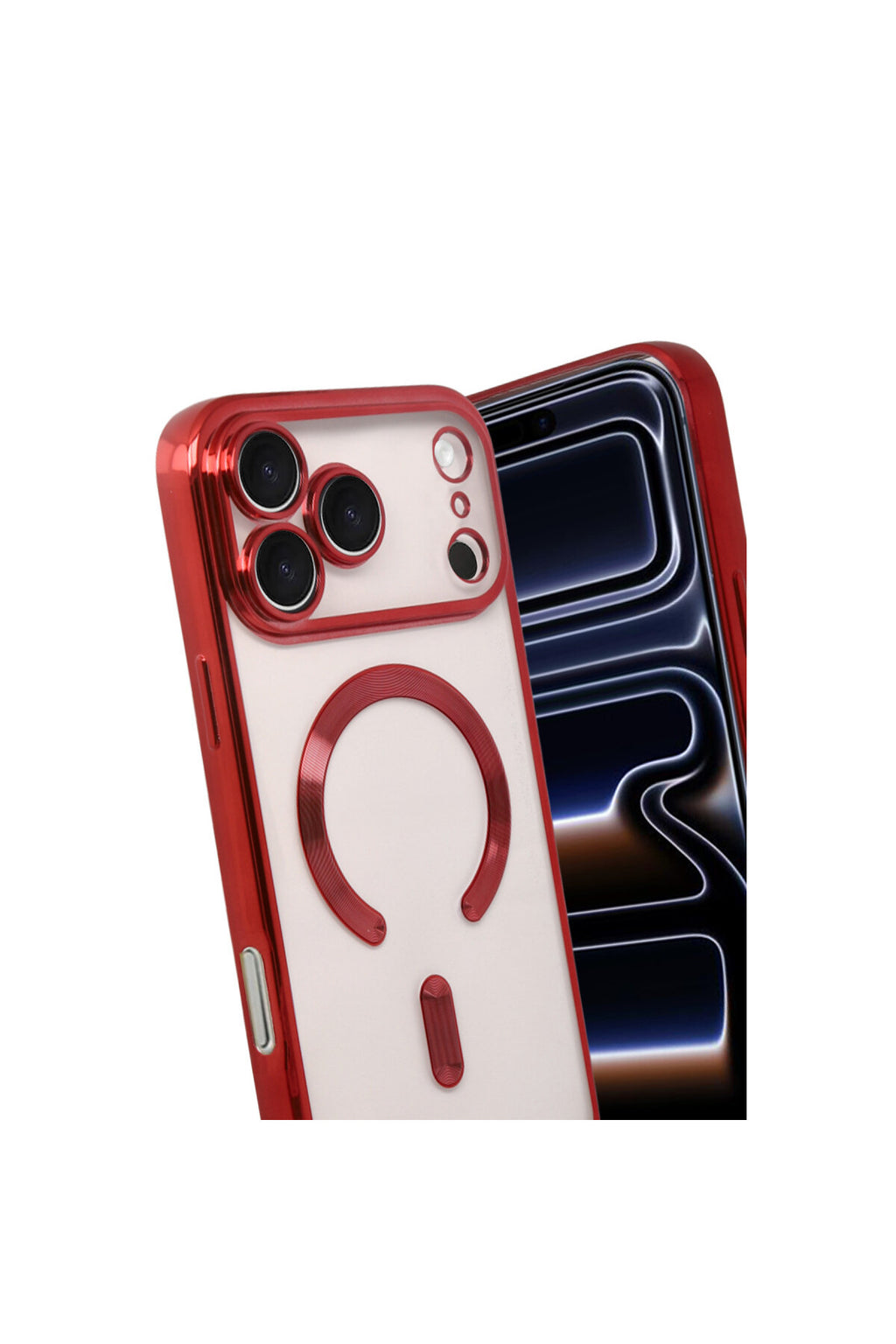 Apple iPhone 17 Pro Max Uyumlu Kross Magneticsafe Kapak - Kırmızı