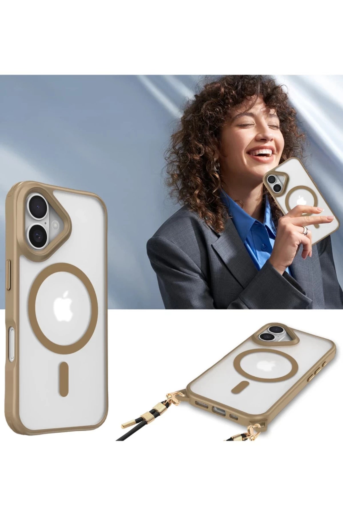 Apple iPhone 16 Plus Uyumlu Kılıf Enka Magsafe Silikon Kılıf - Siyah
