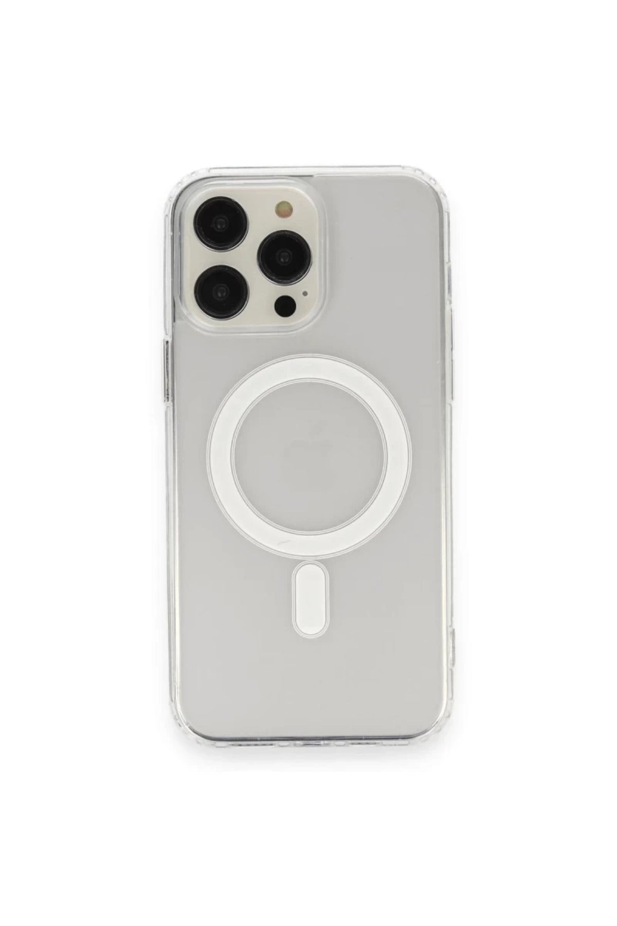 Apple iPhone 14 Pro Uyumlu Kılıf Matte Şeffaf Magneticsafe - Şeffaf