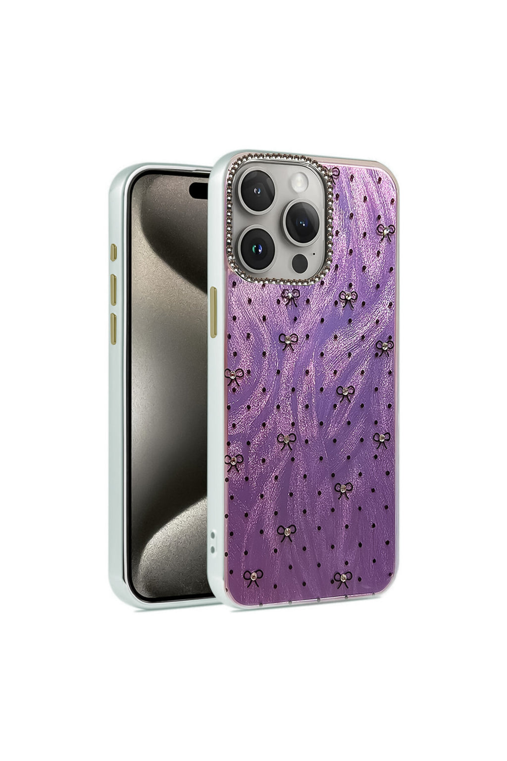 Apple iPhone 15 Pro Max Uyumlu Kılıf Blade Aynalı Desenli Kapak - Desen 2