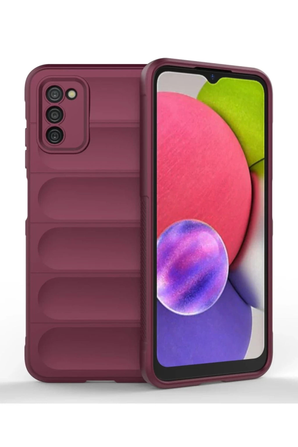 Samsung Galaxy A03S Uyumlu Kılıf Optimum Silikon - Bordo