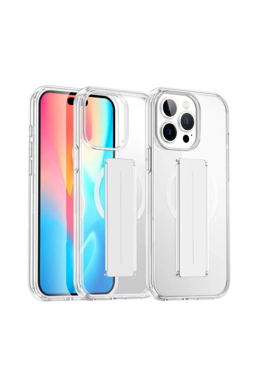 Joko Apple iPhone 14 Pro Max Uyumlu Kılıf Alfa Magsafe Standlı Kapak - Şeffaf