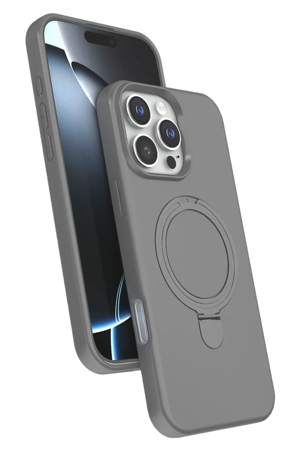 Apple iPhone 16 Pro Uyumlu Regal Magsafe Standlı Kapak - Titan Gri