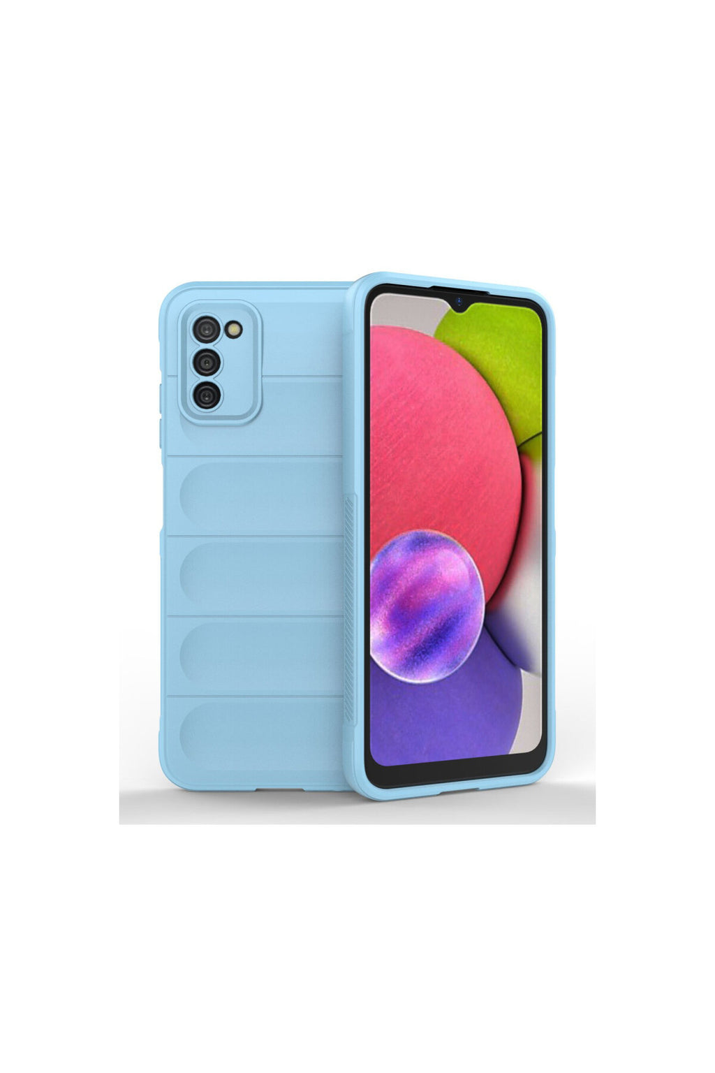 Samsung Galaxy A03S Uyumlu Kılıf Optimum Silikon - Sky Blue
