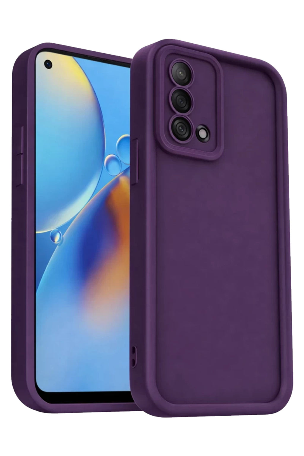Oppo A74 4G Uyumlu Kılıf Viera Silikon - Mürdüm